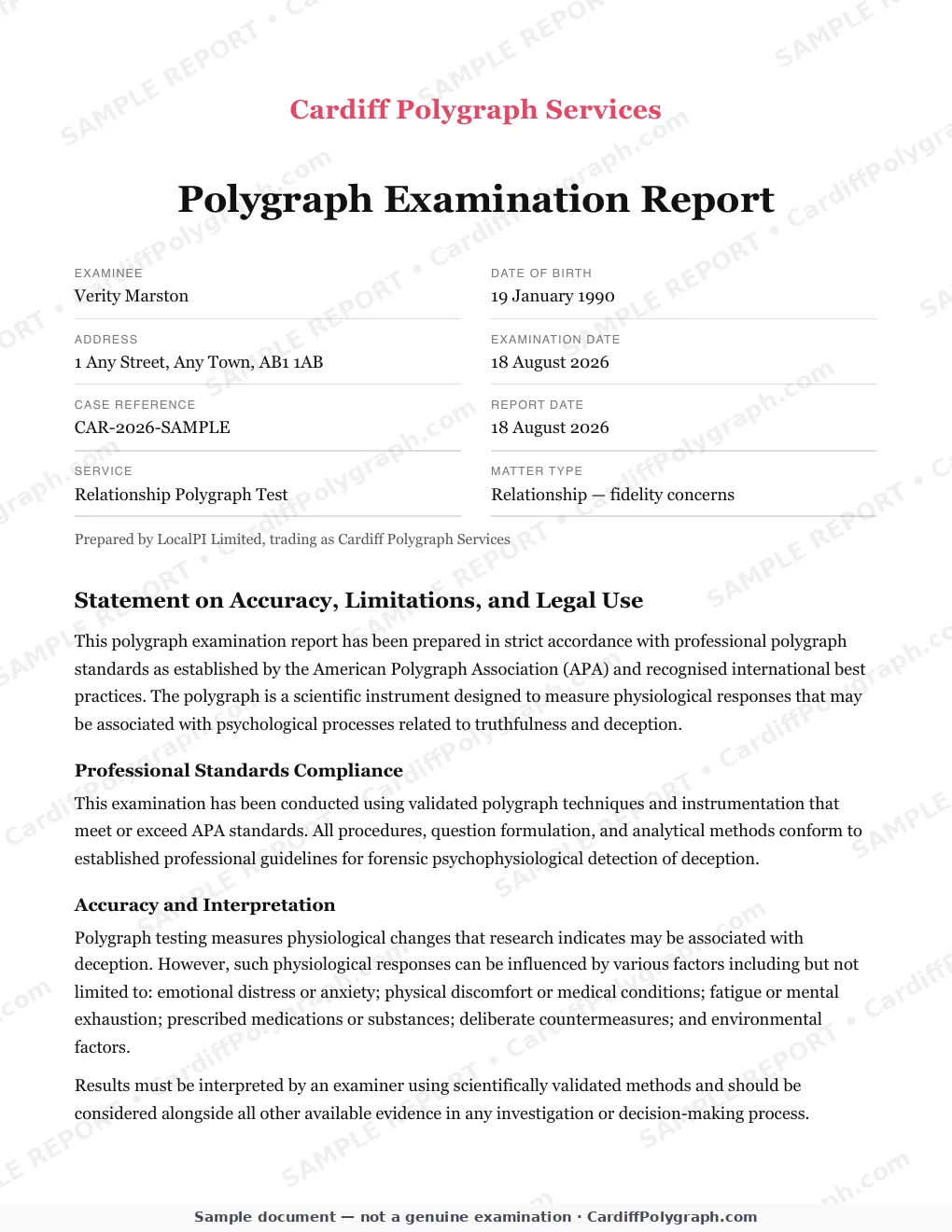 report page 1 (sample, watermarked)